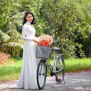 Vietnamese dress white traditional style